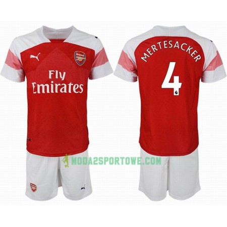 Koszulka Arsenal MERTESACKER 4 Dziecięcy Domowe Stroje Piłkarskie 2018/19 Krótki Rękaw